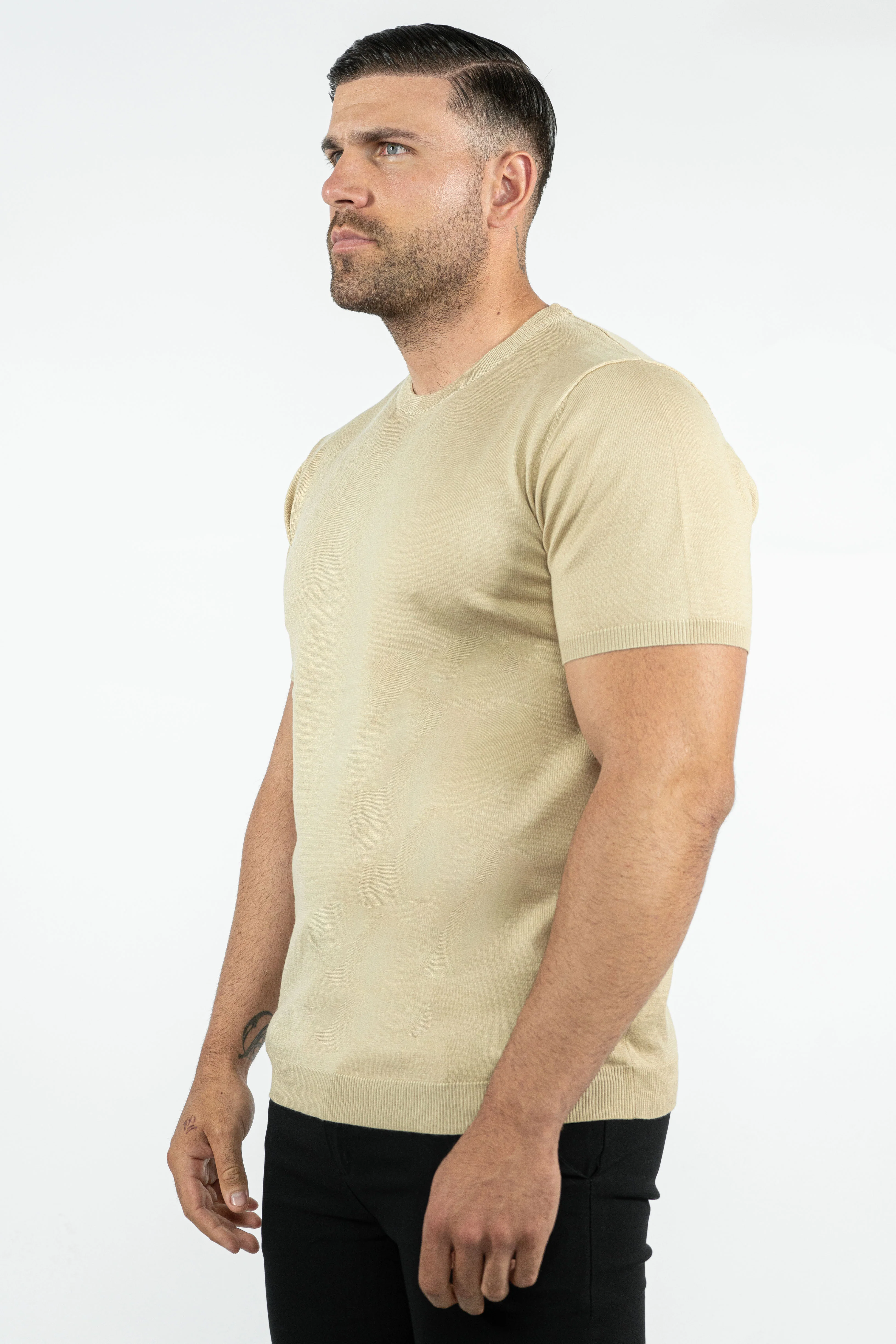 THE LUCA - KNITTED SLIM FIT T-SHIRT - Image 10