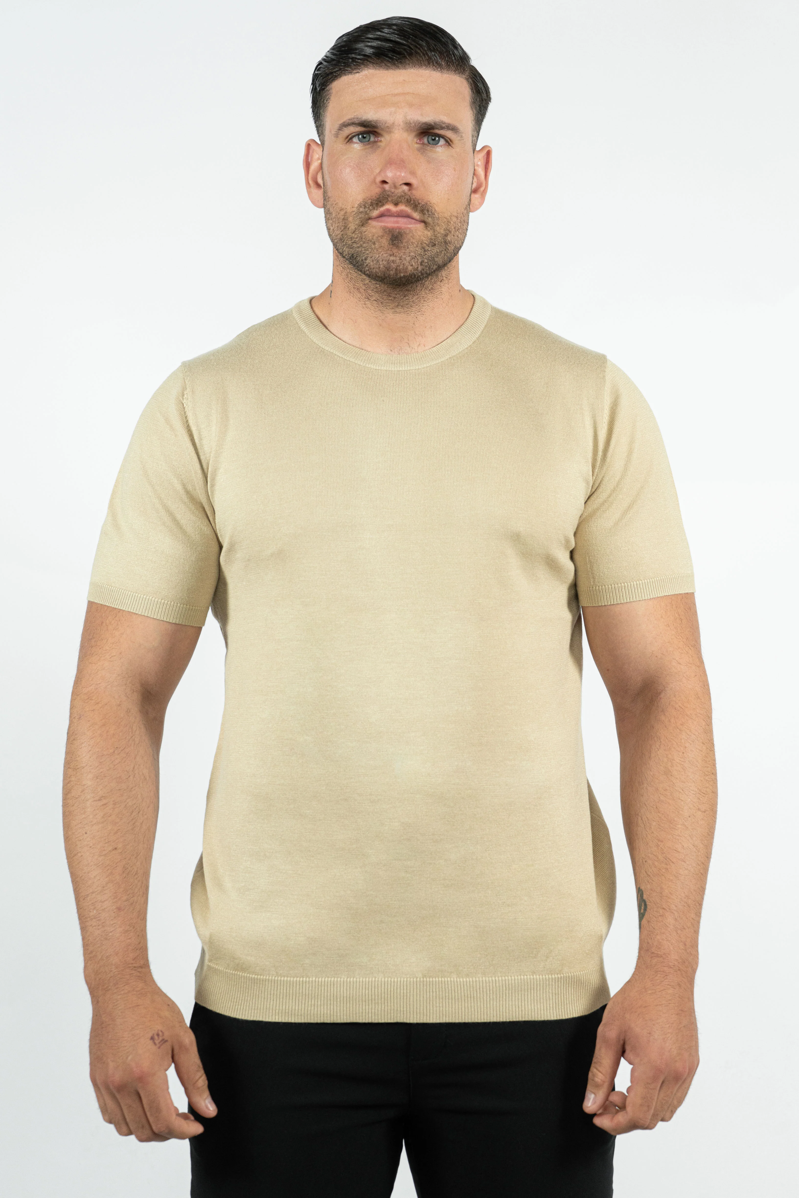 THE LUCA - KNITTED SLIM FIT T-SHIRT - Image 11
