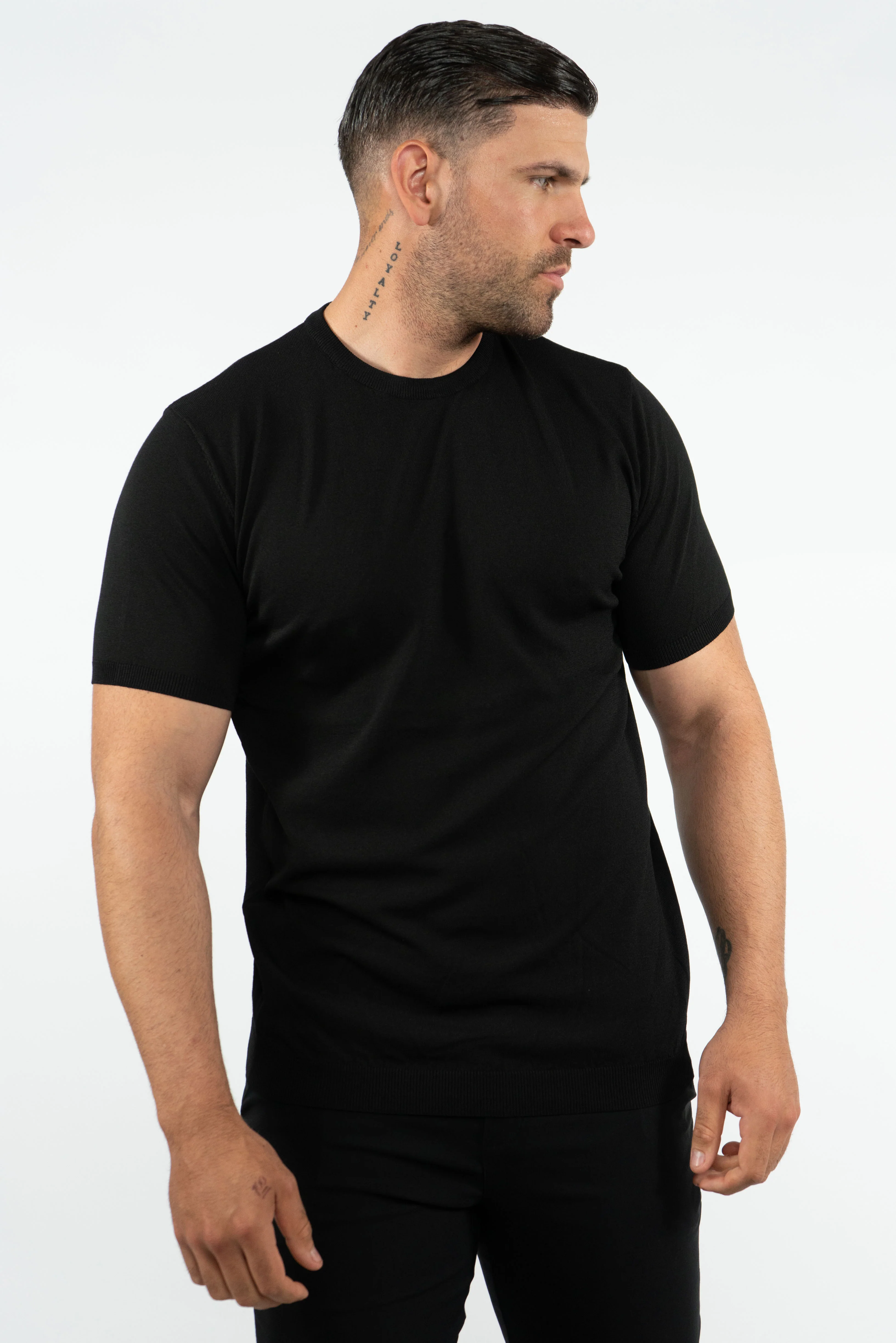 THE LUCA - KNITTED SLIM FIT T-SHIRT - Image 5