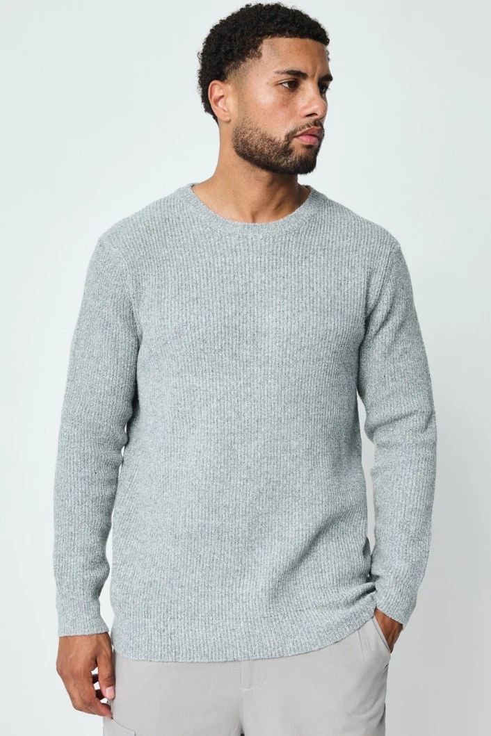 THE DALARO RIBBED KNITTED CREWNECK SWEATER - Image 3