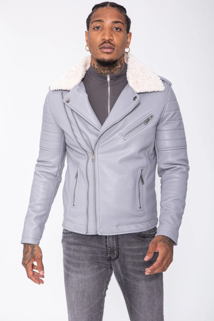 THE SAPPORO FUR COLLAR LEATHER JACKET - Image 6