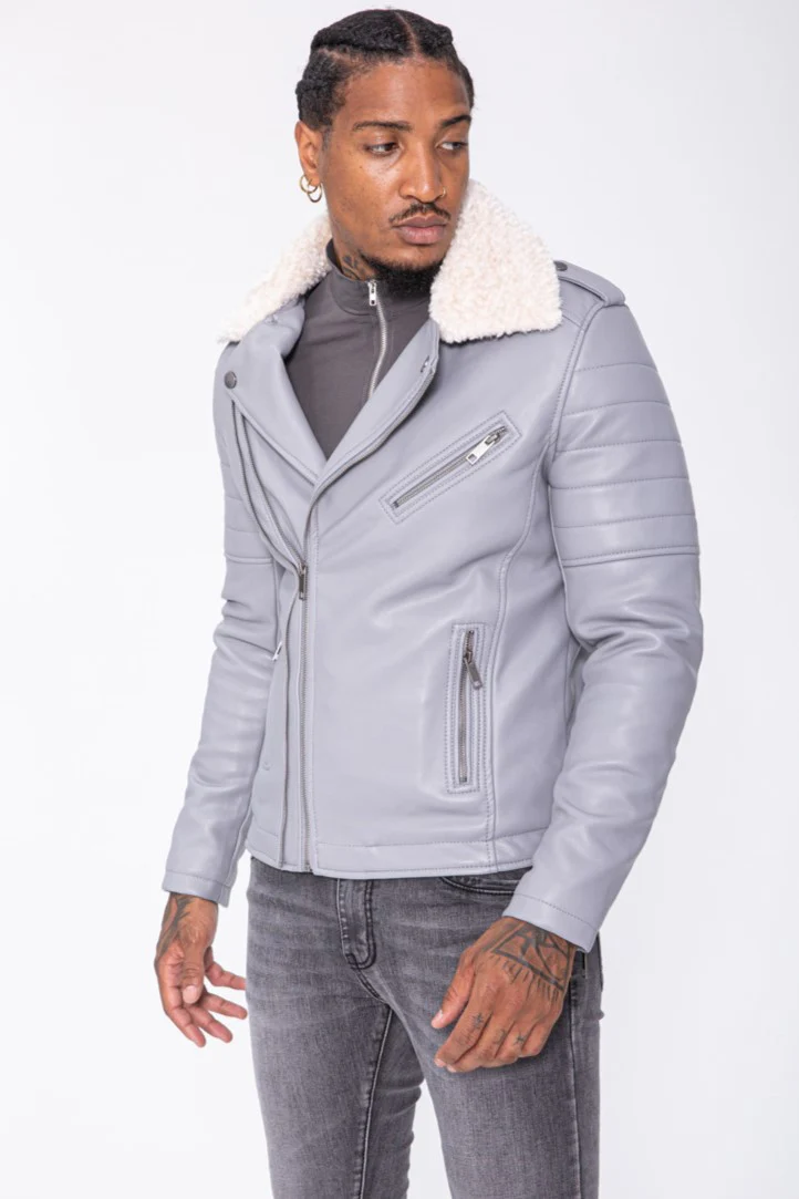 THE SAPPORO FUR COLLAR LEATHER JACKET - Image 7