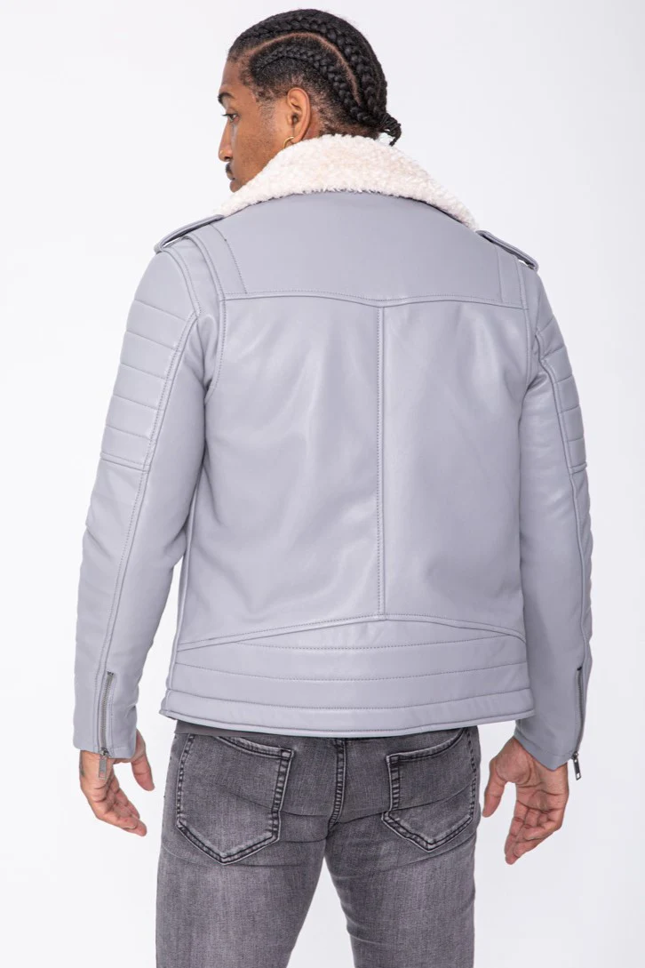 THE SAPPORO FUR COLLAR LEATHER JACKET - Image 8