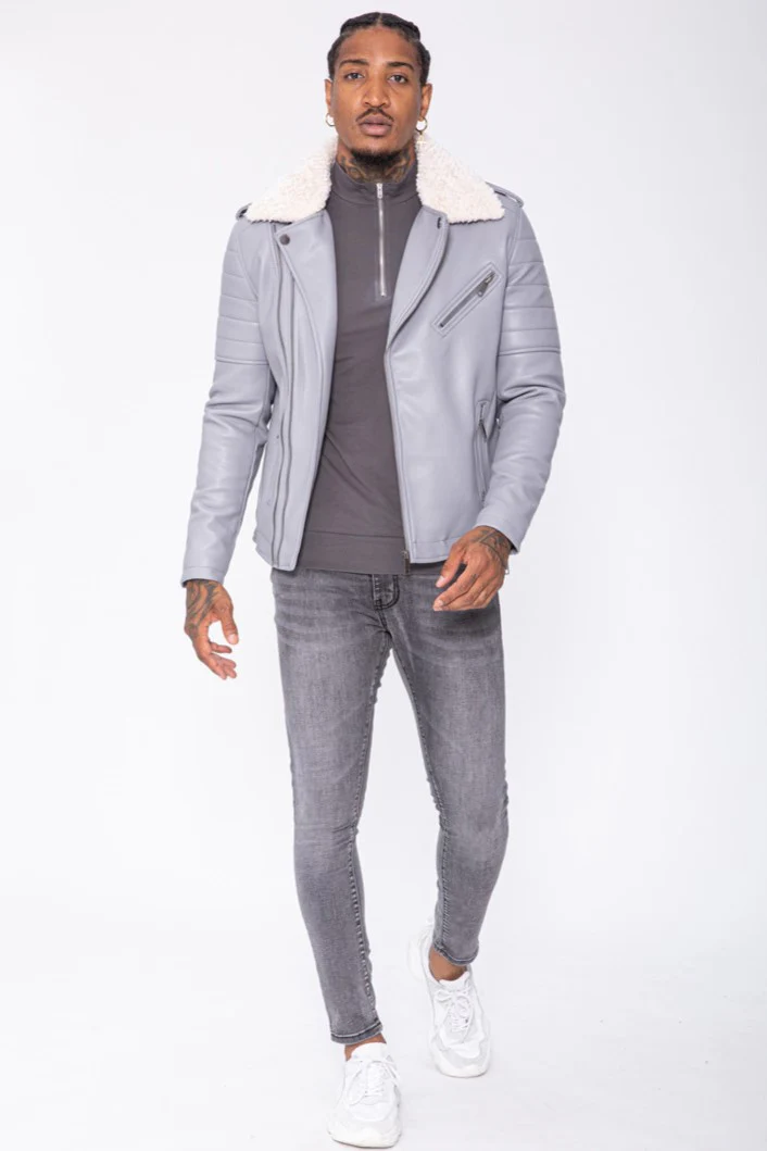 THE SAPPORO FUR COLLAR LEATHER JACKET - Image 9