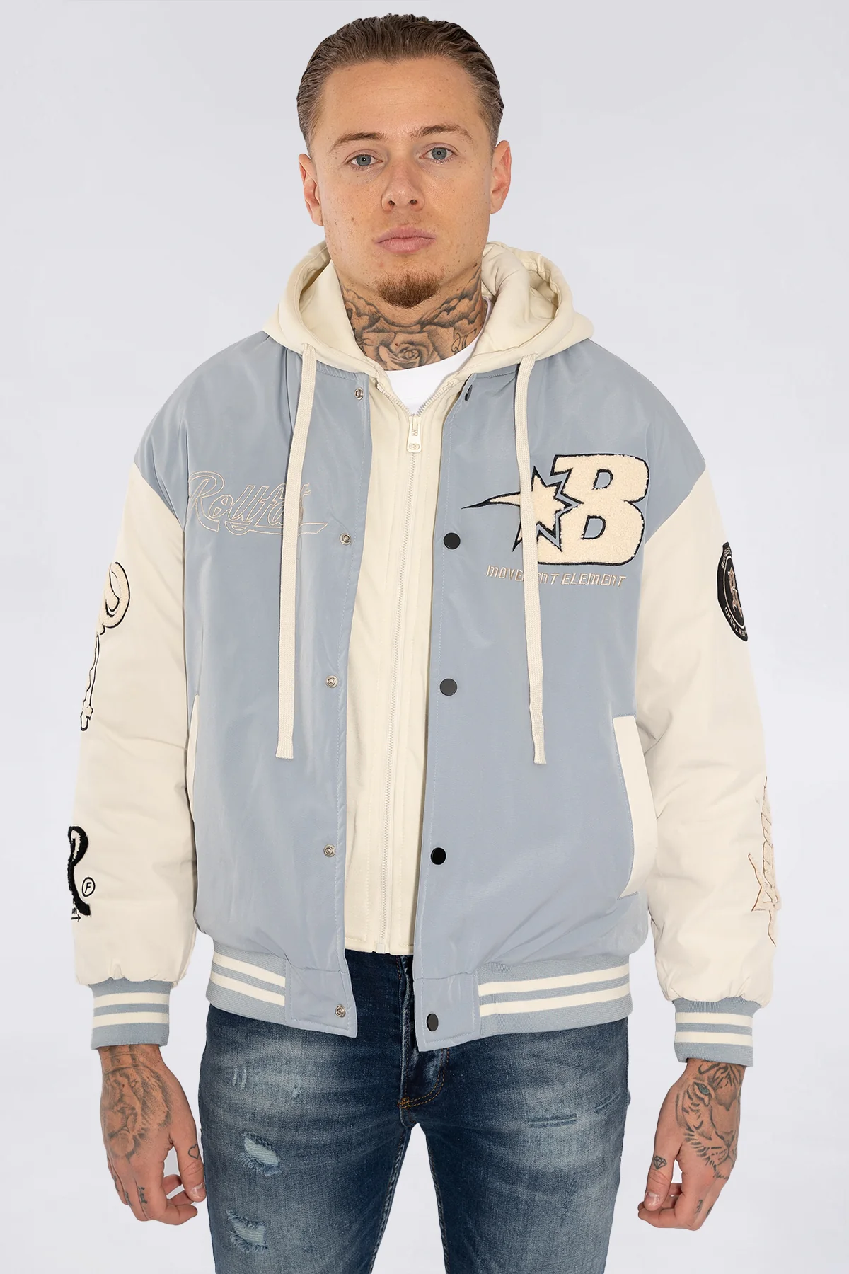 THE RELLFAST HOODED BASEBALL JACKET - Image 12