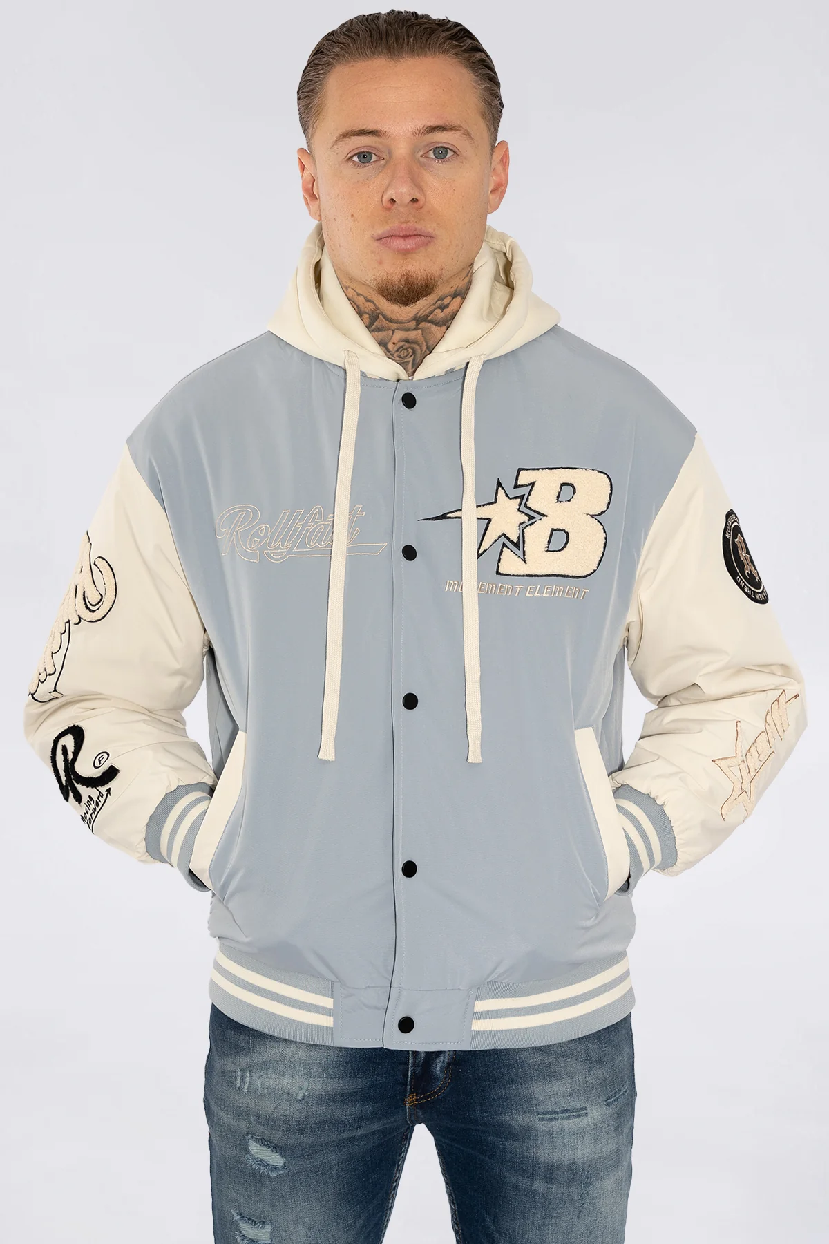 THE RELLFAST HOODED BASEBALL JACKET - Image 13