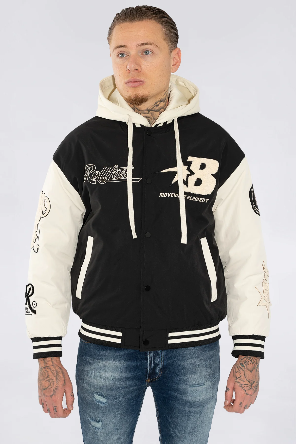 THE RELLFAST HOODED BASEBALL JACKET - Image 24