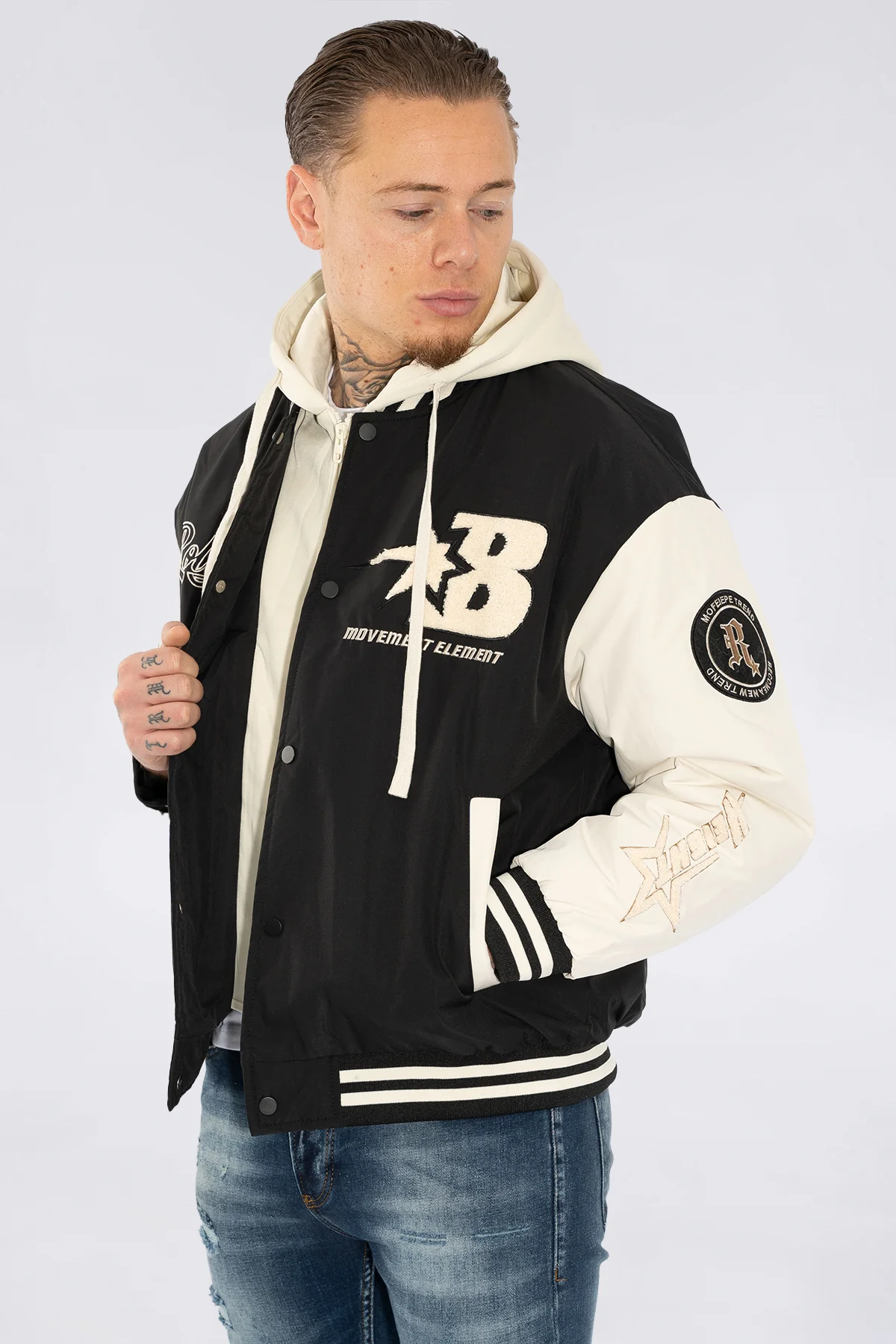 THE RELLFAST HOODED BASEBALL JACKET - Image 26