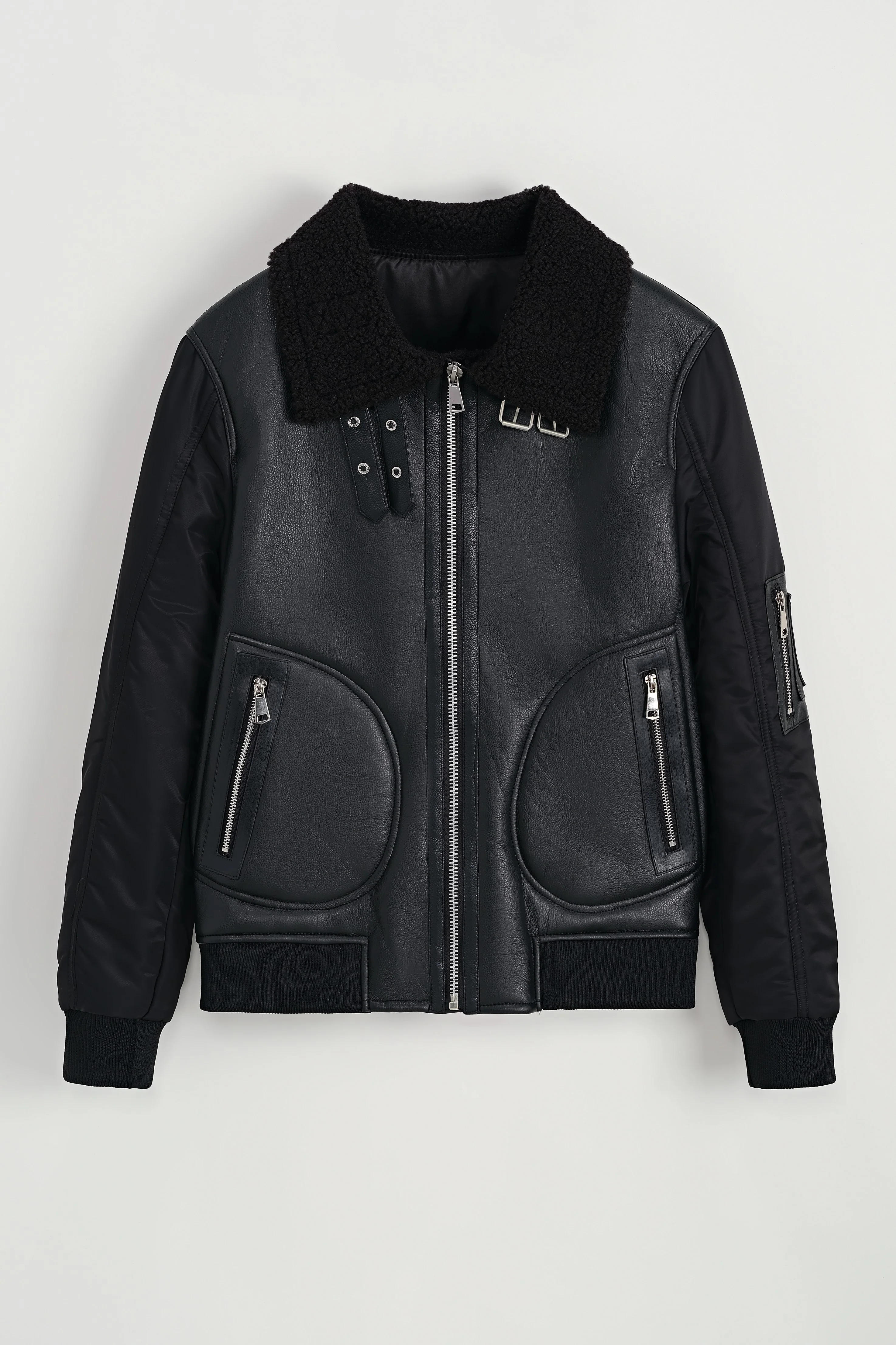 THE SABINI LEATHER BOMBER JACKET - Image 15