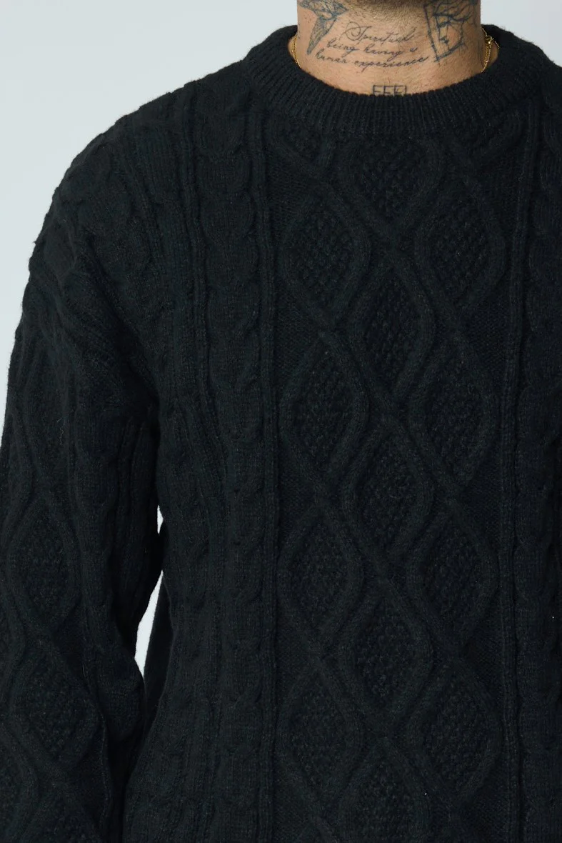 THE SACILE CABLE KNITTED CREWNECK SWEATER - Image 11