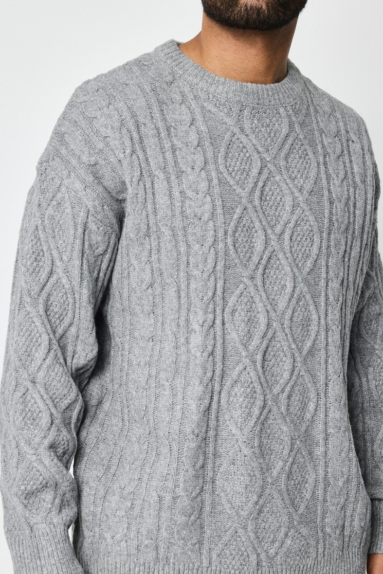 THE SACILE CABLE KNITTED CREWNECK SWEATER - Image 17