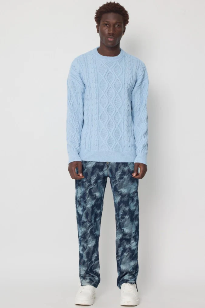 THE SACILE CABLE KNITTED CREWNECK SWEATER - Image 5