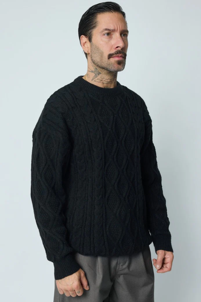 THE SACILE CABLE KNITTED CREWNECK SWEATER - Image 7