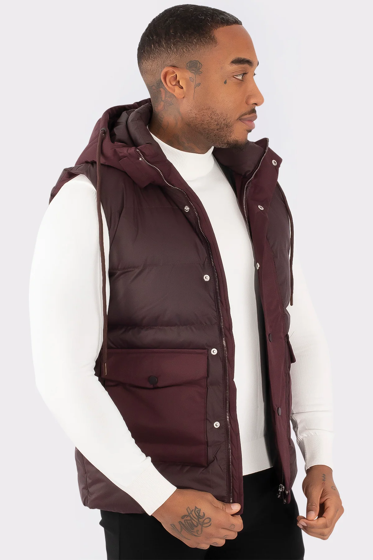 THE TWO-TONE HOODED BODYWARMER - Image 2
