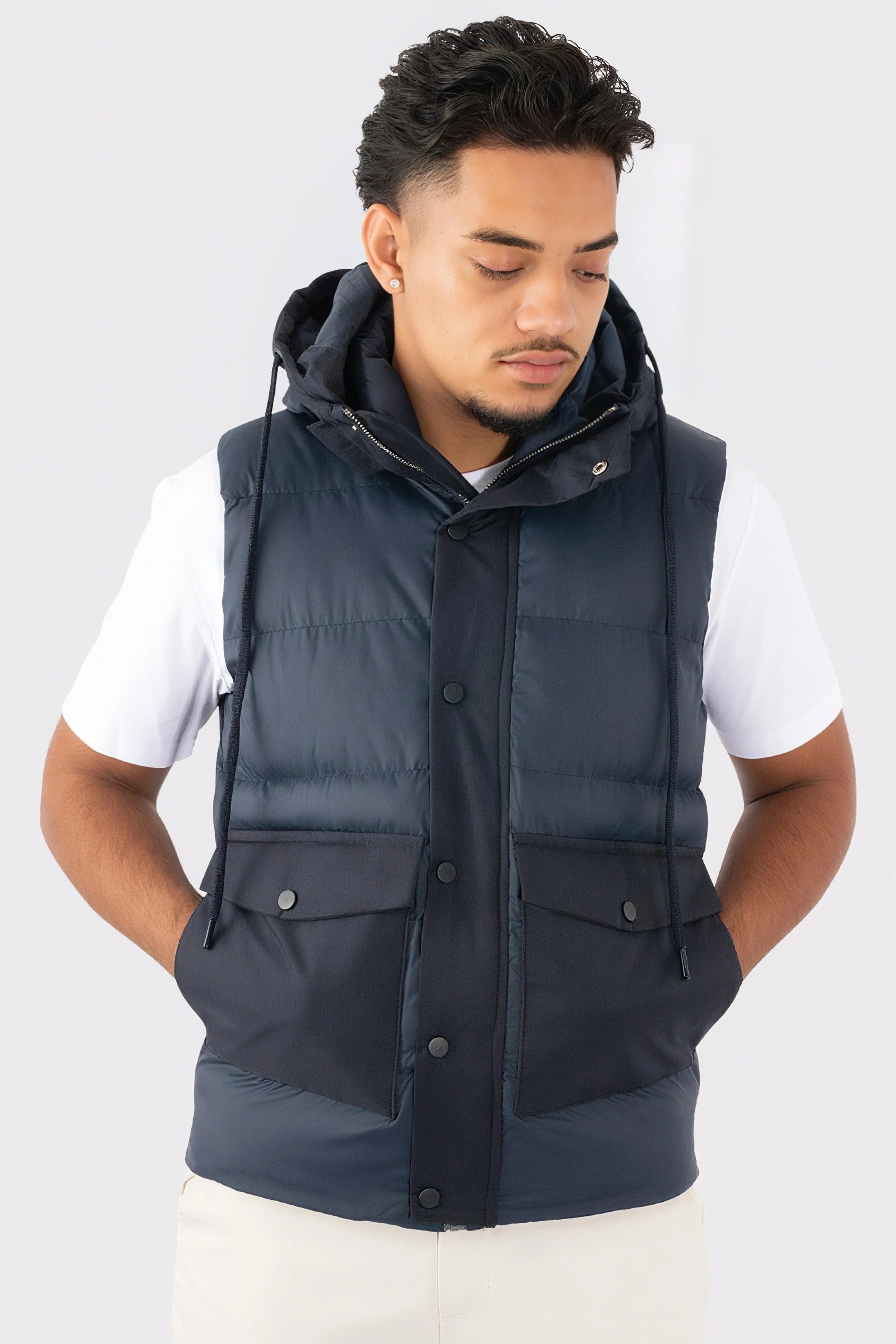 THE TWO-TONE HOODED BODYWARMER - Image 23